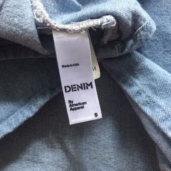 AMERICAN APPAREL BOHO DENIM CROP TOP USA S - Picture 5 of 8